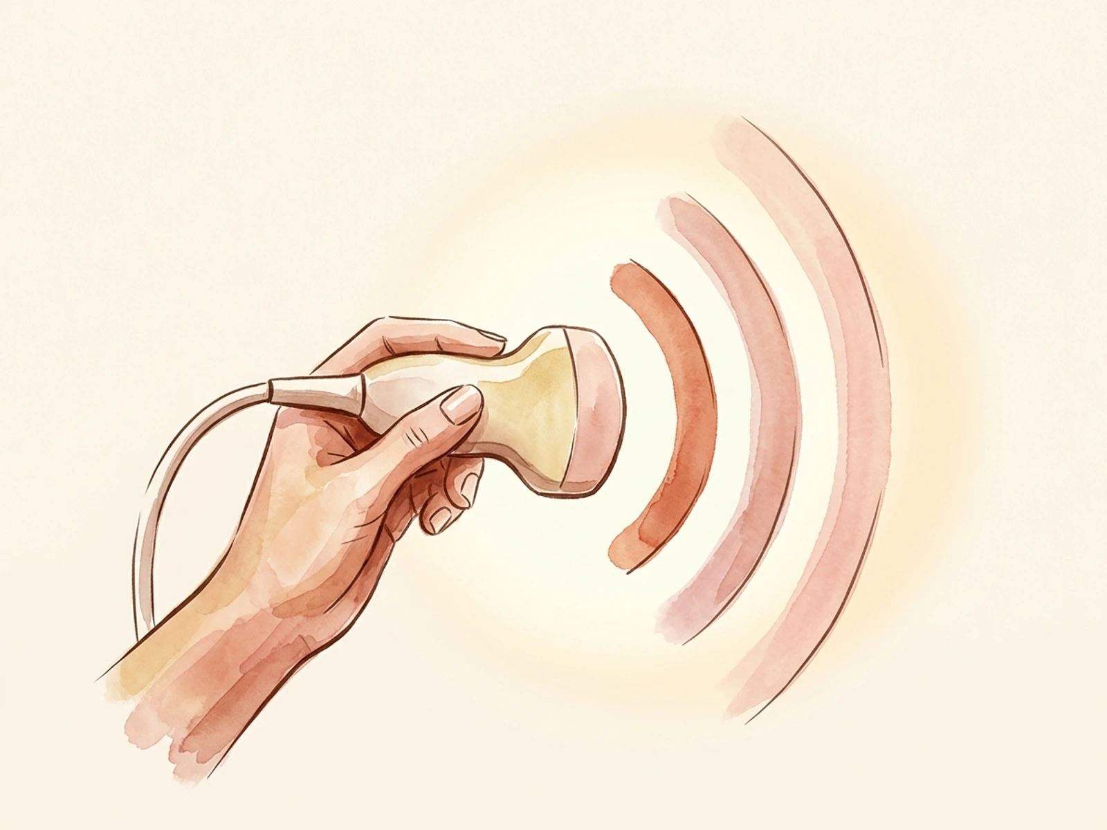 Illustration d'une sonde d'échographie stylisée